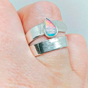 Anillo Espiral Gota