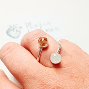 Anillo doble Leche y Cordón