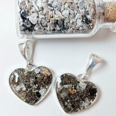 Colgante de Cenizas 2 corazones