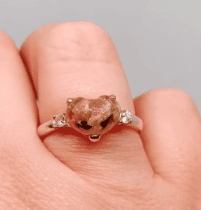 Anillo Solitario Brillantes con Cordón Umbilical de Morir de Amor