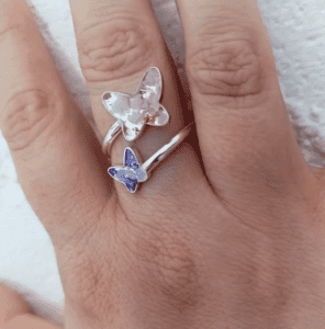 Anillo Doble Mariposa