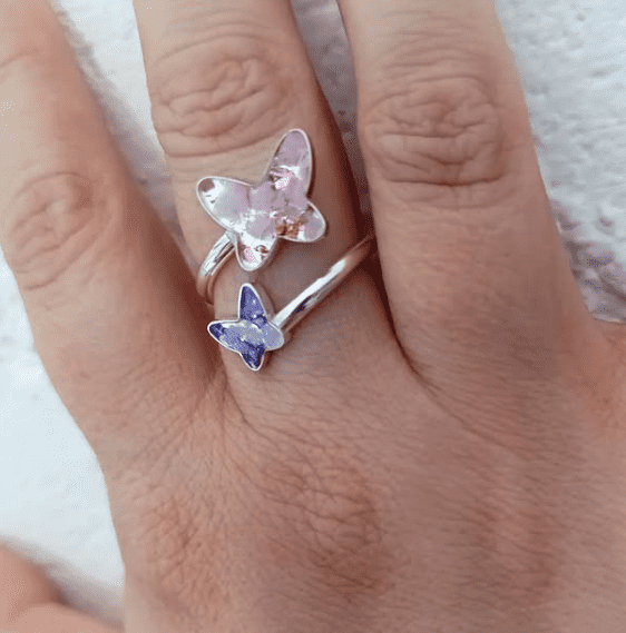 Anillo Doble Mariposa