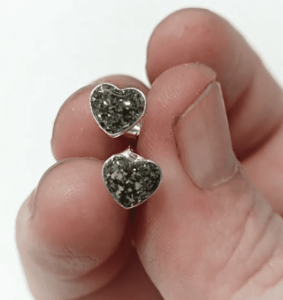Pendientes Mini Corazón con Ceniza