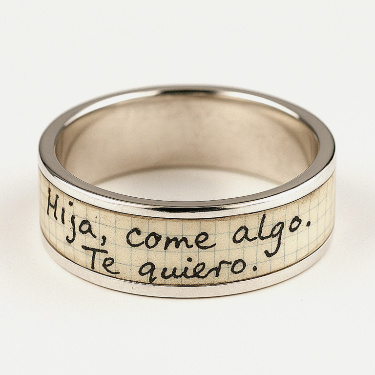Anillo recuerdame con papel